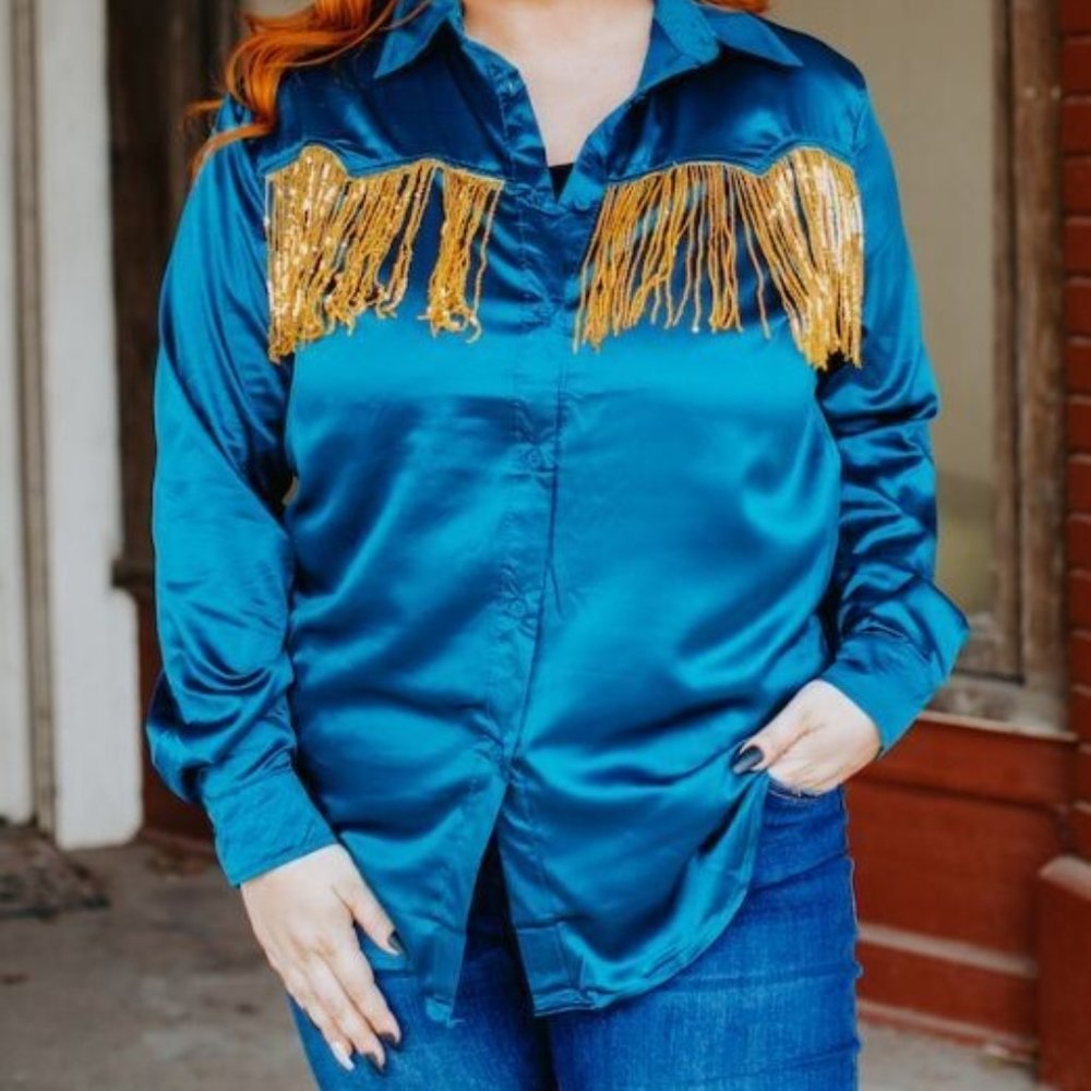 l and B western wear showstopper top NWT